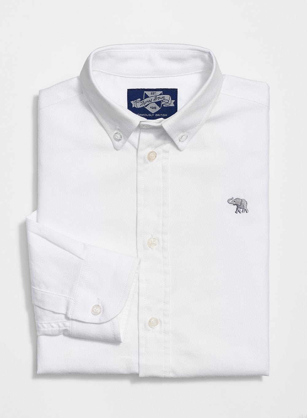 Boys Thomas Shirt in White | Trotters Childrenswear