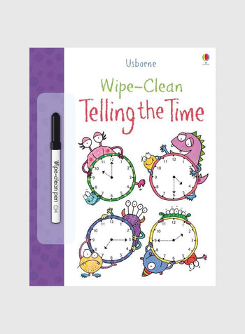 Usborne Book Wipe-Clean Telling the Time Book - Trotters Childrenswear